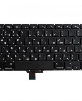Клавиатура для ноутбука Apple Macbook Pro 13.3" A1278 black, ru, подсветка, горизонтальный энтер