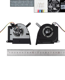 Вентилятор (кулер) для ноутбука Asus TUF Dash F15 FX517 FX517ZC FX517ZE TUF517ZC 5V GPU FAN 13NR0950P02011, DQ5D587G005, FP86