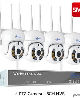 Комплект NVR беспроводная система видеонаблюдения камера 4шт для просмотра онлайн WiFi