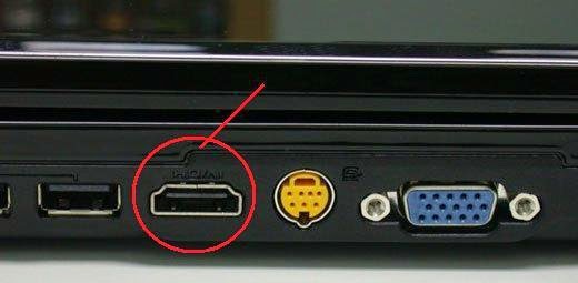 HDMI подключение к ноутбуку