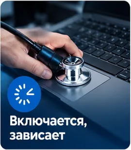 Включается зависает